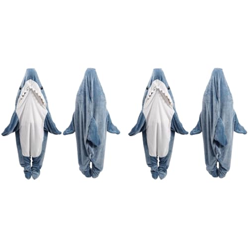 PALAY® Shark Blanket Pajamas for Women Men Adult Warm Fleece Soft Plush Wearable Hoodie Onesie Sleeping Bag Party Halloween Costumes L Suit for 155-168cm Height 40-57 kg 2 PCS PALAY® Shark Blanket Pajamas for Women Men Adult Warm Fleece Soft Plush Wearable Hoodie Onesie Sleeping Bag Party Halloween Costumes L Suit for 155-168cm Height 40-57 kg 2 PCS